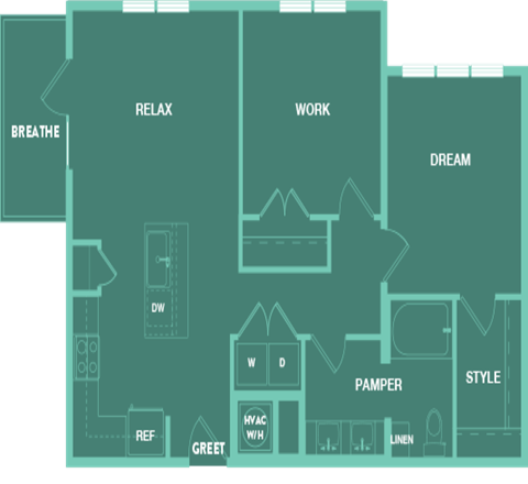 Lenox Park Apartments in Austin, Texas A7 Floor Plan
